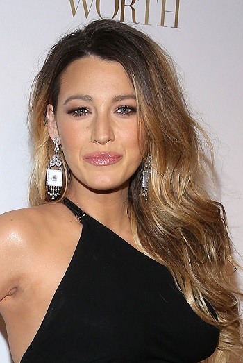 Blake Lively - Deep Side Part Curled Hairstyle - [Hairstylist: Serge Normant] - 20141202